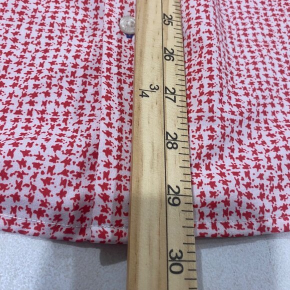 Perry Ellis Motion Shirt Mens XL Red Button Down Slim Fit Short Sleeve Casual Pr - Picture 8 of 9